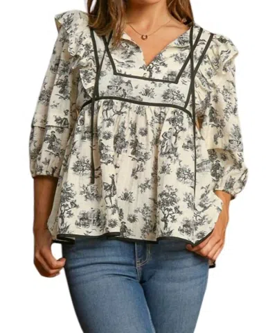 Umgee My Friend Top In Ivory In Multi