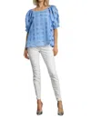 Umgee Organza Boxy Cut Top In Periwinkle In Blue