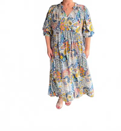 Umgee Paisley Midi Dress In Multi
