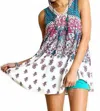 UMGEE PAISLEY PRINT SLEEVELESS TUNIC IN MULTI