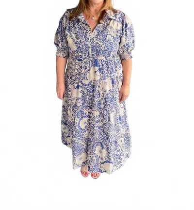 Umgee Paisley Print Tiered Dress In Multi