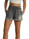 Umgee Peace Out Shorts In Charcoal In Pink