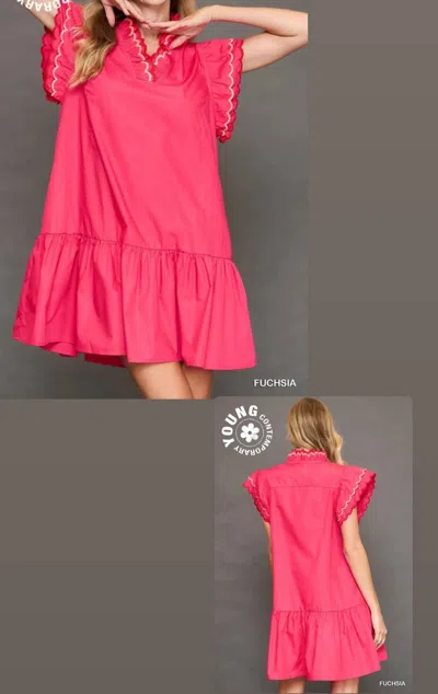 Umgee Pink Dress In Fuchsia