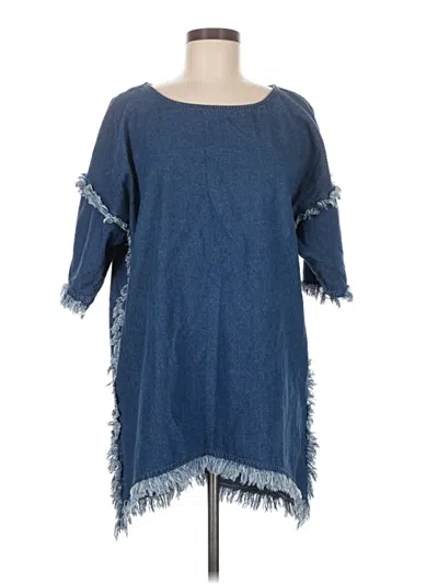 Pre-owned Umgee Poncho In Blue
