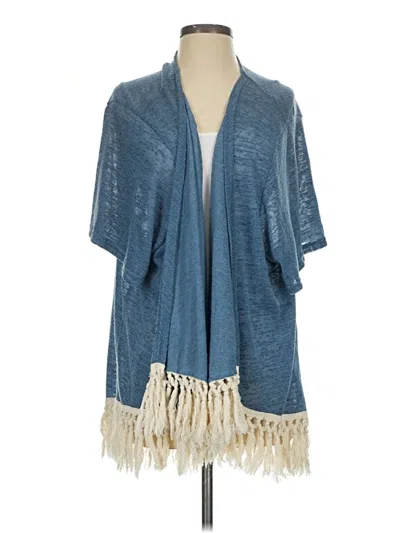 Pre-owned Umgee Poncho In Blue
