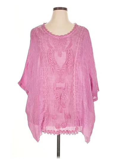 Pre-owned Umgee Poncho In Pink