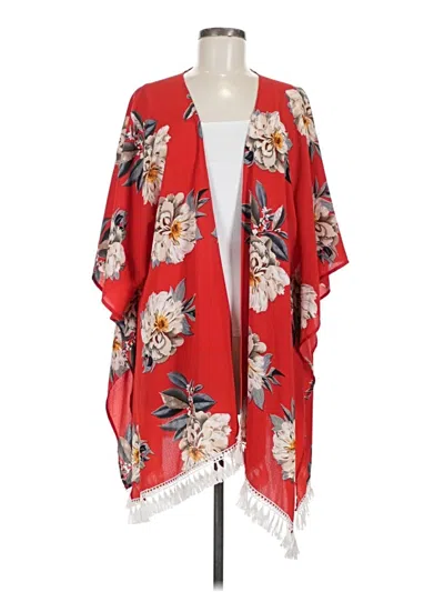 Pre-owned Umgee Poncho In Red