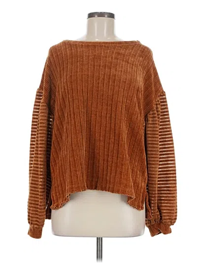 Pre-owned Umgee Pullover Sweater In Brown