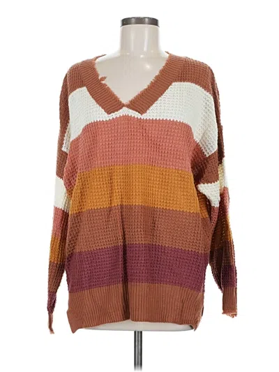 Pre-owned Umgee Pullover Sweater In Brown