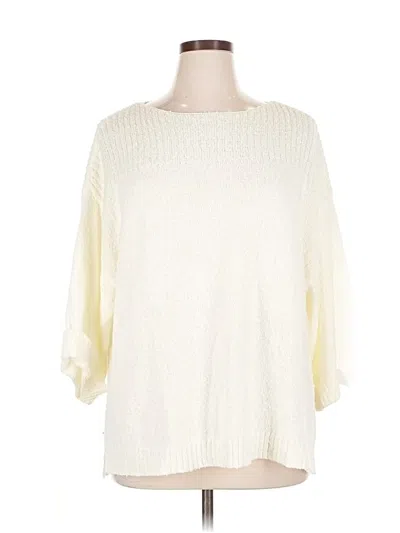 Pre-owned Umgee Pullover Sweater In White