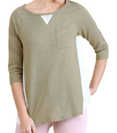 Umgee Raglan Sleeve Top In Sage In Green