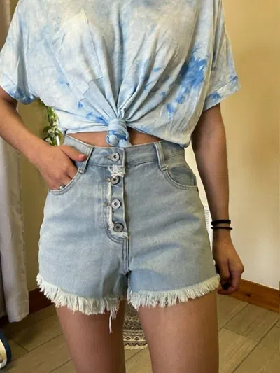 Umgee Ruby Denim Shorts In Light Denim In Gray