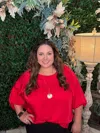 Umgee Satin Top In Plus In Red In Red