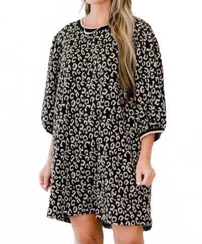 Umgee Sheera Mini Dress In Black In Multi