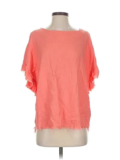 Pre-owned Umgee Short Sleeve Blouse In Orange
