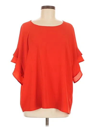 Pre-owned Umgee Short Sleeve Blouse In Orange