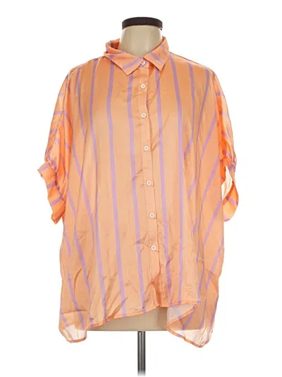 Pre-owned Umgee Short Sleeve Blouse In Orange
