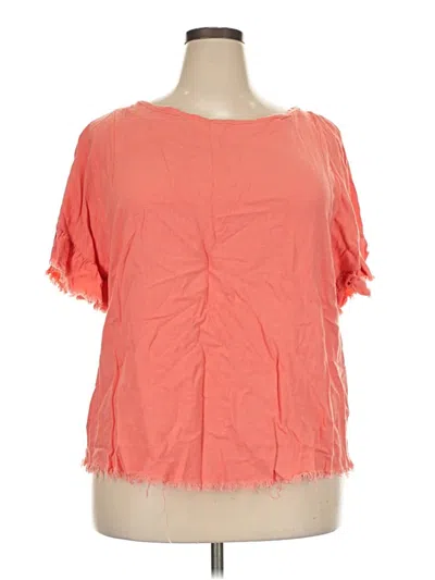 Pre-owned Umgee Short Sleeve Blouse In Orange