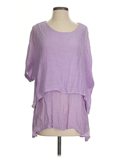 Pre-owned Umgee Short Sleeve Blouse In Purple