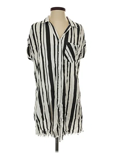 Pre-owned Umgee Short Sleeve Blouse In Silver