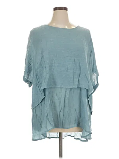 Pre-owned Umgee Short Sleeve Blouse In Teal