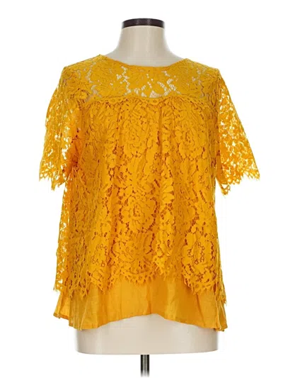 Pre-owned Umgee Short Sleeve Blouse In Yellow