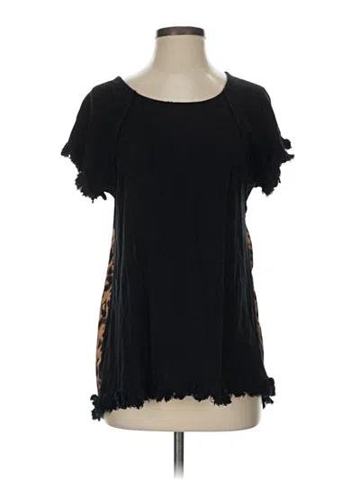 Pre-owned Umgee Short Sleeve Top Black Scoop Neck Tops