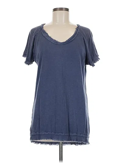 Pre-owned Umgee Short Sleeve Top Blue Scoop Neck Tops