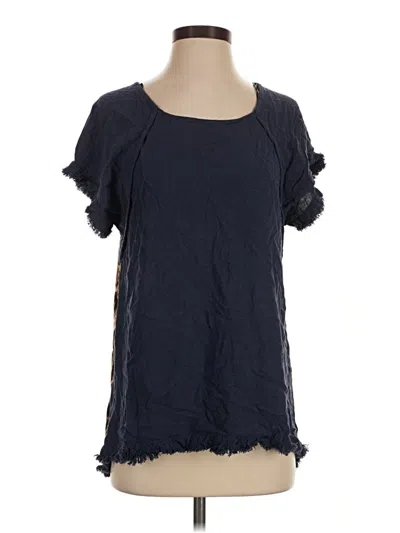 Pre-owned Umgee Short Sleeve Top Blue Square Neckline Tops