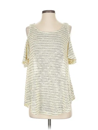Pre-owned Umgee Short Sleeve Top Gold Cold Shoulder Neckline Tops