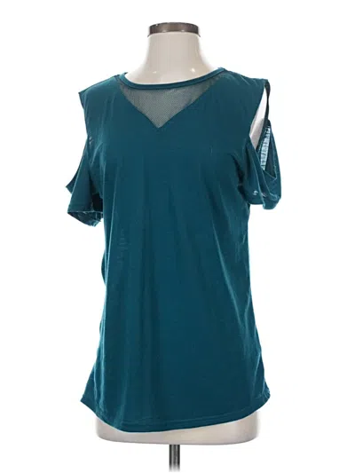 Pre-owned Umgee Short Sleeve Top Teal Cold Shoulder Neckline Tops