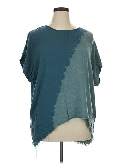 Pre-owned Umgee Short Sleeve Top Teal Crew Neck Tops