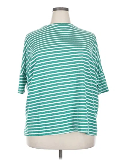 Pre-owned Umgee Short Sleeve Turtleneck In Blue