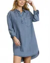 Umgee Simply Mini Dress In Denim In Multi