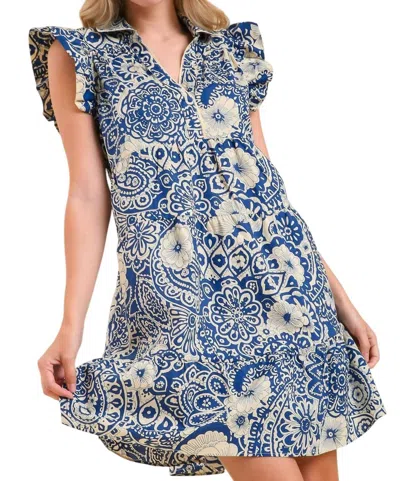 Umgee Skies Dress In Blue