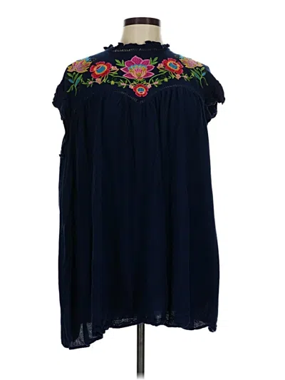 Pre-owned Umgee Sleeveless Blouse In Blue