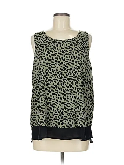 Pre-owned Umgee Sleeveless Blouse In Green