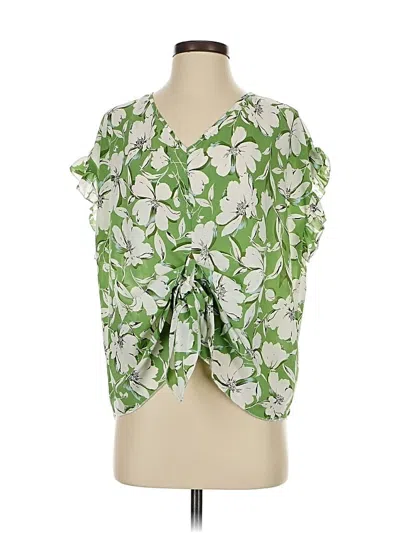 Pre-owned Umgee Sleeveless Blouse In Green