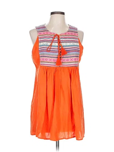 Pre-owned Umgee Sleeveless Blouse In Orange