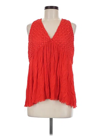 Pre-owned Umgee Sleeveless Blouse In Red