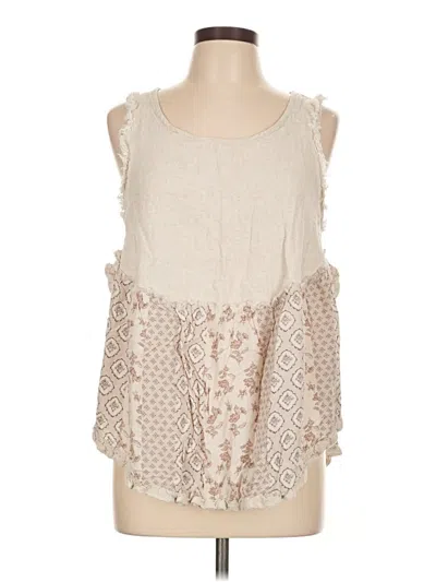 Pre-owned Umgee Sleeveless Blouse In White