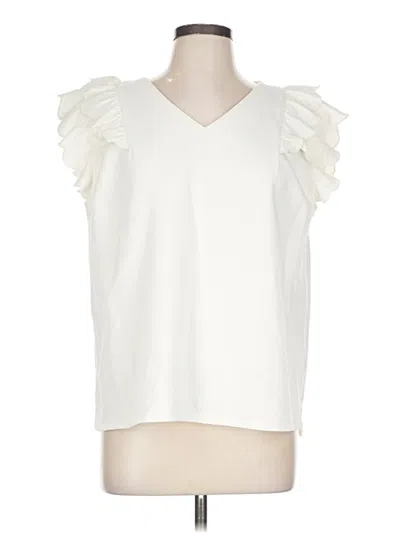 Pre-owned Umgee Sleeveless Blouse In White