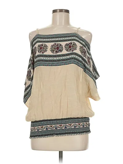 Pre-owned Umgee Sleeveless Blouse In White