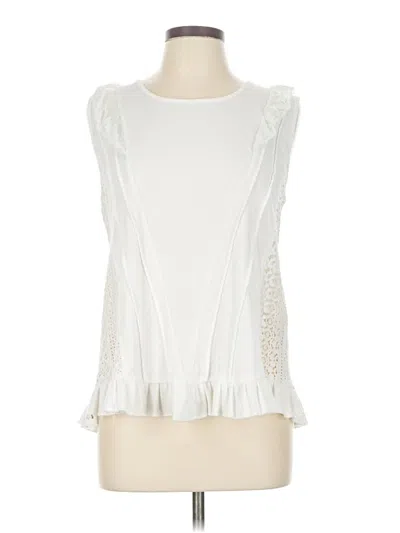 Pre-owned Umgee Sleeveless Blouse In White