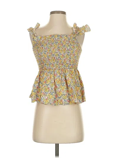 Pre-owned Umgee Sleeveless Blouse In Yellow