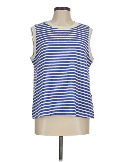 Pre-owned Umgee Sleeveless Top Blue Boatneck Tops