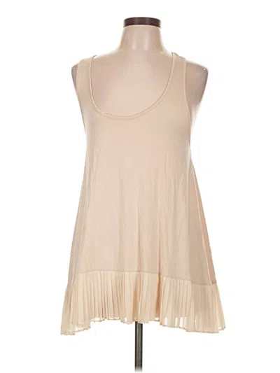 Pre-owned Umgee Sleeveless Top Tan Halter Neckline Tops
