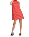 Umgee Sleevless Dot Dress In Coral In Orange