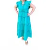 Umgee Sophia Midi Dress In Jade Green In Multi