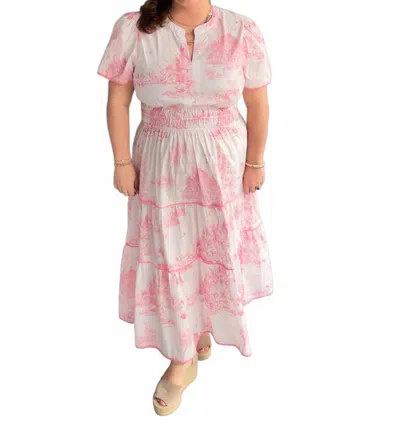 Umgee Southern Belle Tiered Maxi In Pink In Multi